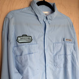Light Blue Columbia PFG Thrifted L/S