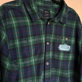 Green & Blue RVCA Thrifted Flannel