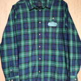 Green & Blue RVCA Thrifted Flannel