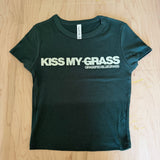 KISS MY GRASS Cropped Tee (green/yellow)